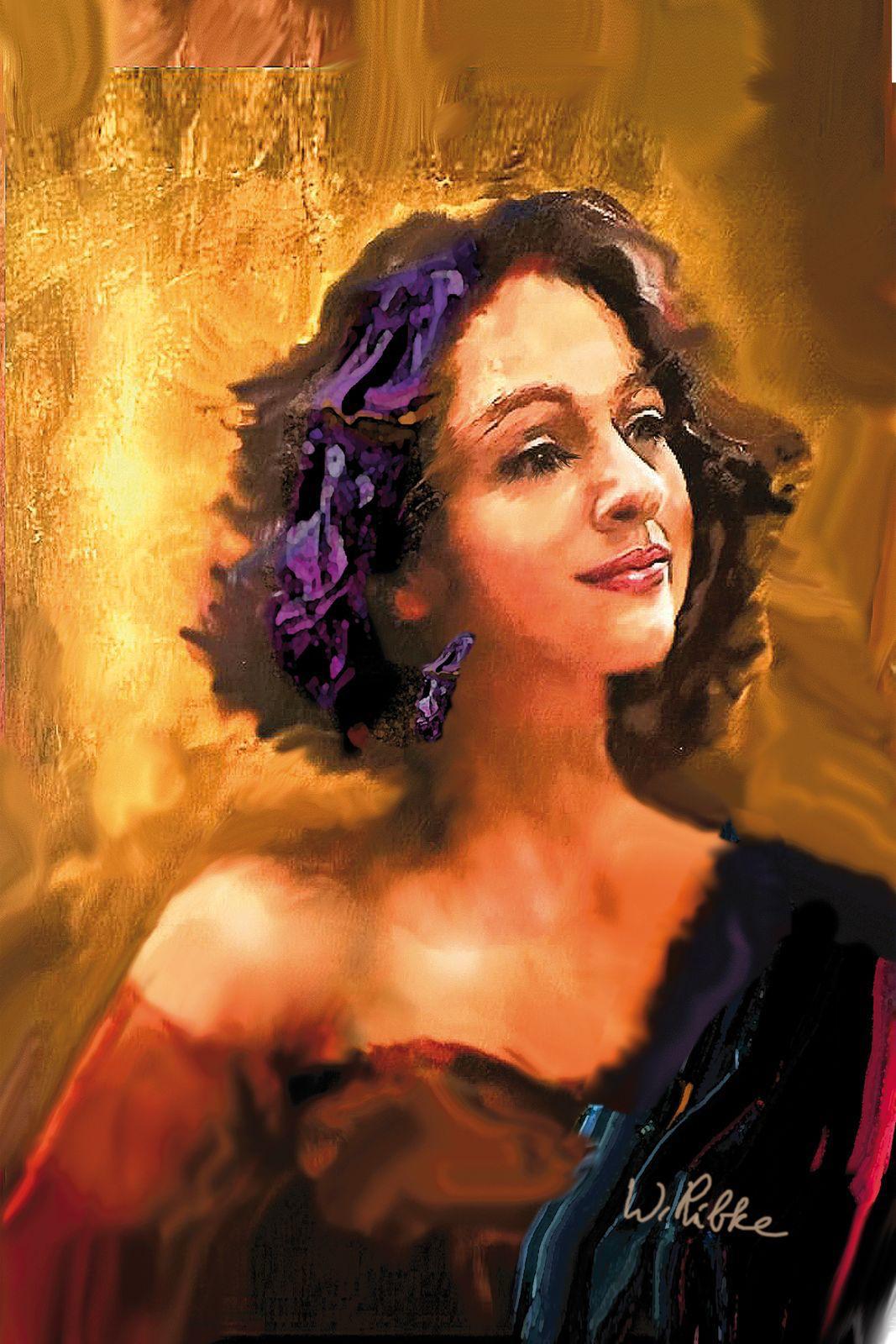 Katia Buniatišvili – Acrylic Portrait Painting by Wilfried Ribke